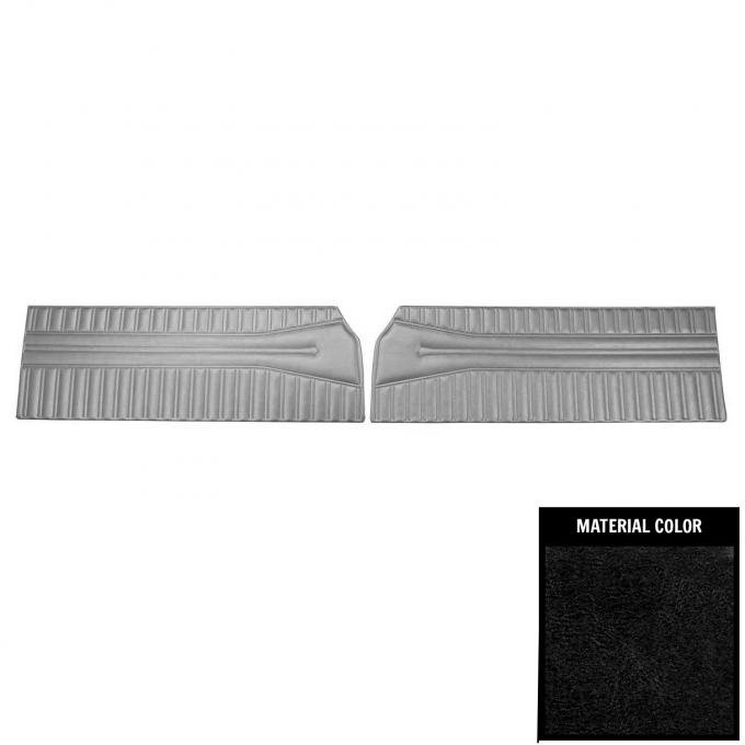 PUI Interiors 1968 Dodge Coronet 440/Superbee Black Front Door Panels 68KDHD10