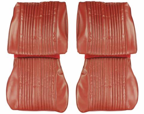 PUI Interiors 1965 Oldsmobile Cutlass Holiday Red Front Bucket Seat Covers 65CS30UH