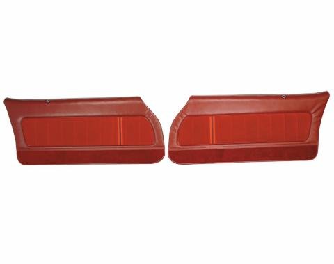 PUI Interiors 1980 Camaro LT/Berlinetta/Custom Cloth Pre-Assembled Carmine Front Door Panels 80FDLTC38-P