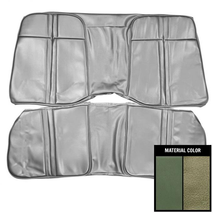PUI Interiors 1971 Plymouth Barracuda/Cuda Convt. Dark Metallic Green Rear Bench Seat Cover 71KSB104V