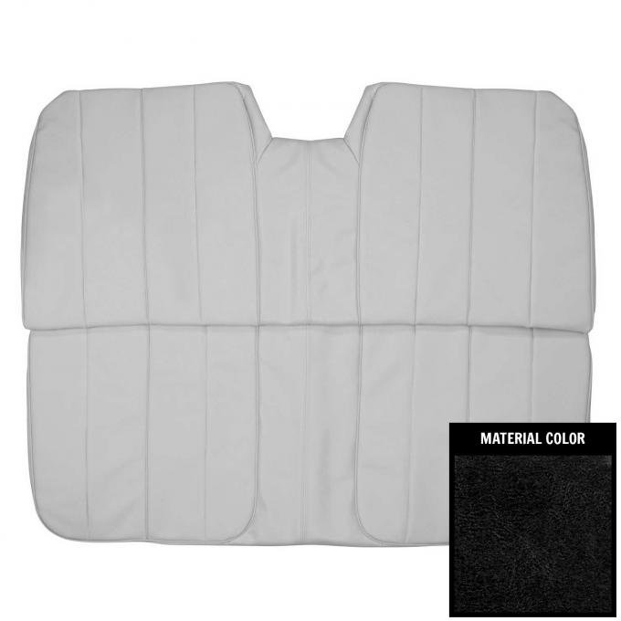 PUI Interiors 1966 Cadillac Deville Convertible Black Rear Bench Seat Cover 66QSD10V