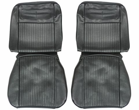 PUI Interiors 1963-1964 Chevrolet Nova Black Front Bucket Seat Covers 63XS55U