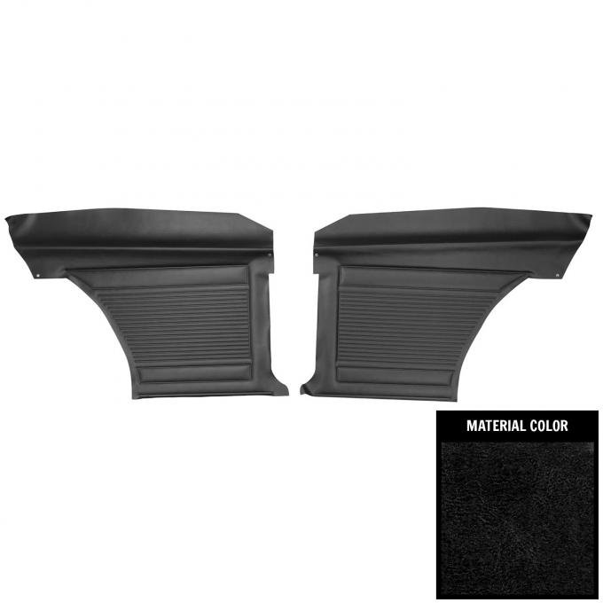 PUI Interiors 1969-1970 Chevrolet Nova 2-Door Sedan Standard Black Rear Door Panels D340C