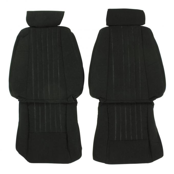 PUI Interiors 1987 Pontiac Trans Am Black Front Bucket Seat Covers 87ES17U