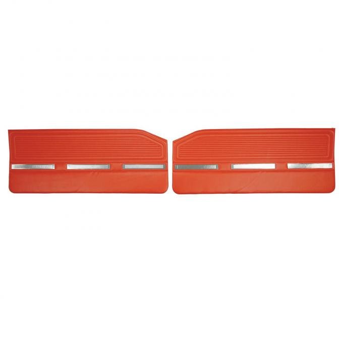 PUI Interiors 1964-1965 Plymouth Barracuda/1965 Valiant Bright Red Front Door Panels 64KDB711