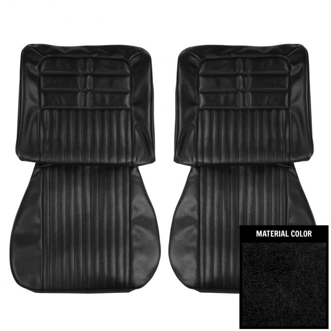PUI Interiors 1963 Chevrolet Impala/SS Black Front Bucket Seat Covers 63BS55U