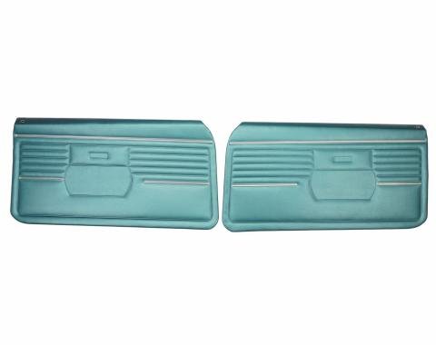 PUI Interiors 1968 Chevrolet Camaro Standard Pre-Assembled Medium Blue Front Door Panels PD212