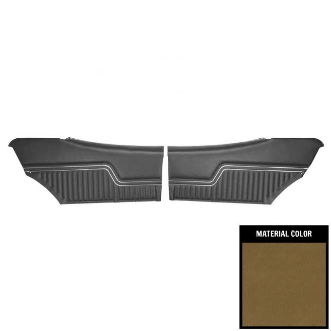 PUI Interiors 1971 Chevrolet Chevelle Hardtop Pre-Assembled Jade Green Rear Door Panels PD249-3C