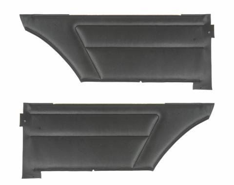 PUI Interiors 1967 Camaro/Firebird Hardtop Deluxe Black Rear Door Panels 67DD10C