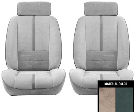 PUI Interiors 1988-92 Chevrolet Camaro Deluxe Cloth Gray Front Bucket Seat Covers 88DSC02U