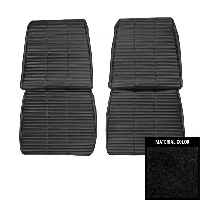 PUI Interiors 1966 Dodge Coronet 500/Charger Black Front Bucket Seat Covers 66KSH10U-5