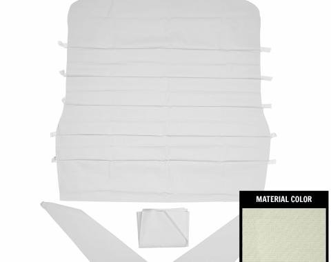 PUI Interiors 1968-1969 Pontiac Firebird White Ribbed Headliner 67FH101R