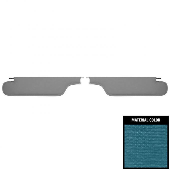 PUI Interiors 1967 Chevrolet Camaro/Pontiac Firebird Hardtop Bright Blue Surrey Sun Visors SV7106SC