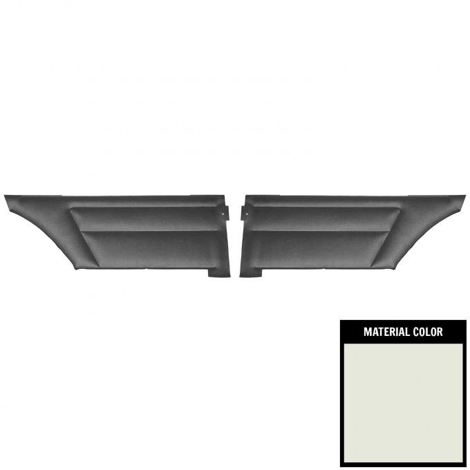 PUI Interiors 1967 Camaro/Firebird Hardtop Deluxe White Rear Door Panels 67DD37C