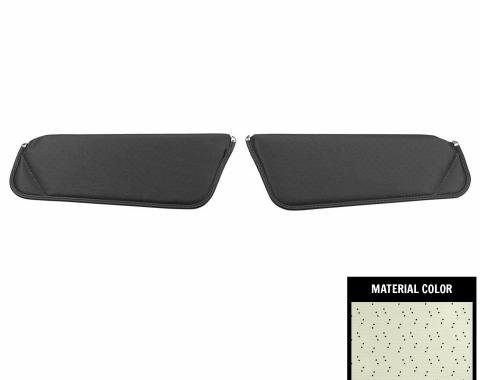 PUI Interiors 1971-1973 GM F-Body White Perforated Sun Visors 71FV101B
