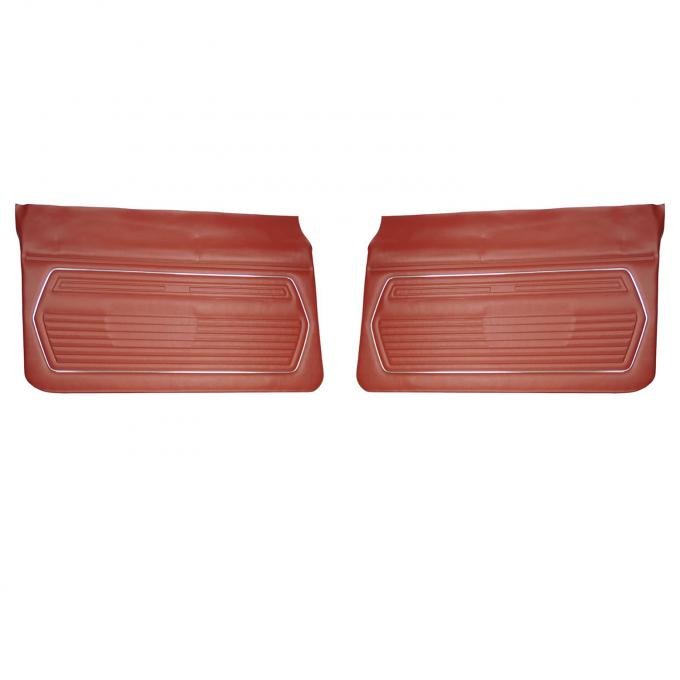 PUI Interiors 1969 Chevrolet Camaro Standard Red Front Door Panels D221