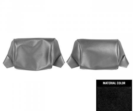 PUI Interiors 1969-1970 Chevrolet Impala Black Bench Seat Head Rest Covers 69BH10B