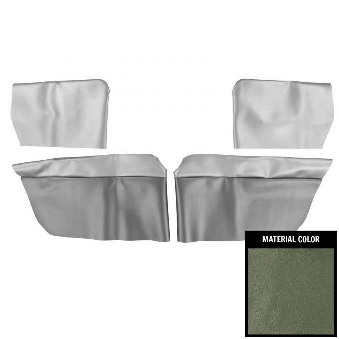 PUI Interiors 1965-1967 Chevrolet Chevelle Convertible Light Aqua Rear Arm Rest Covers 65AR02