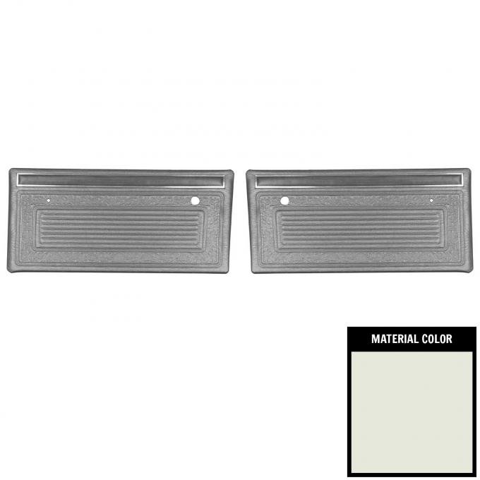 PUI Interiors 1970-1971 Chevrolet Truck White Pre-Assembled Front Door Panels 70TD37P