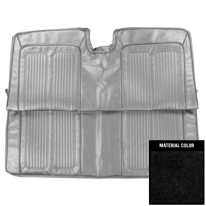 PUI Interiors 1964 Pontiac Parisienne Convertible Black Rear Bench Seat Cover 64PS55V