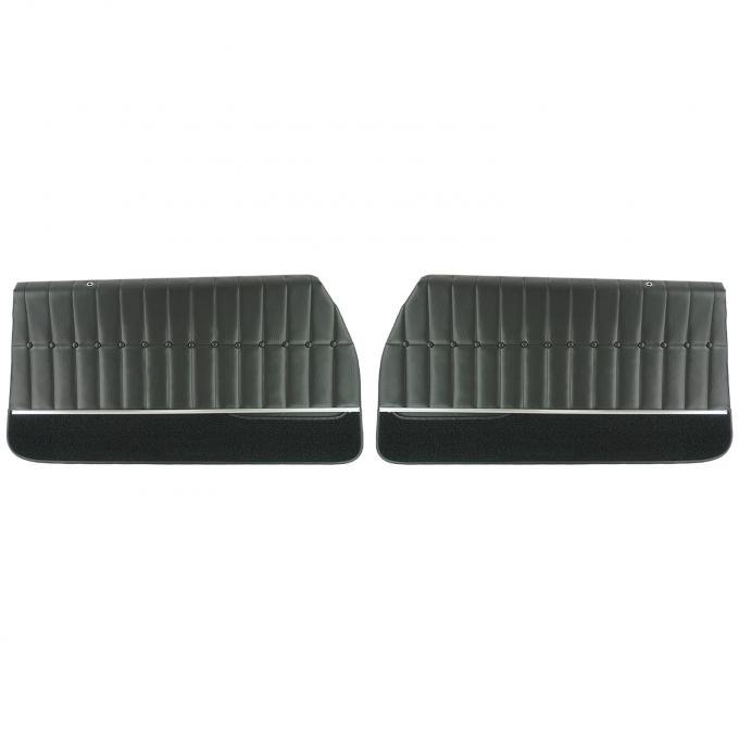 PUI Interiors 1971-72 Chevrolet Monte Carlo Pre-Assembled Black Front Door Panels 71MD10-P
