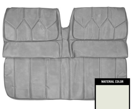 PUI Interiors 1971-1972 Buick Riviera Hardtop White Rear Bench Seat Cover 71USR37C