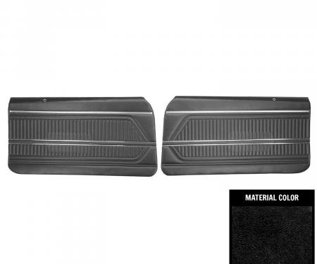 PUI Interiors 1969 Pontiac Firebird Standard Pre-Assembled Black Front Door Panels PD600