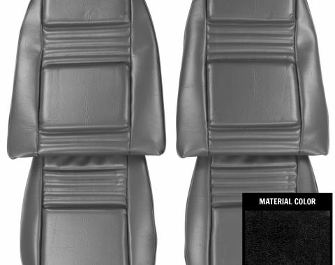 PUI Interiors 1978-1981 Pontiac Firebird Deluxe Black Front Bucket Seat Covers 78HS70U