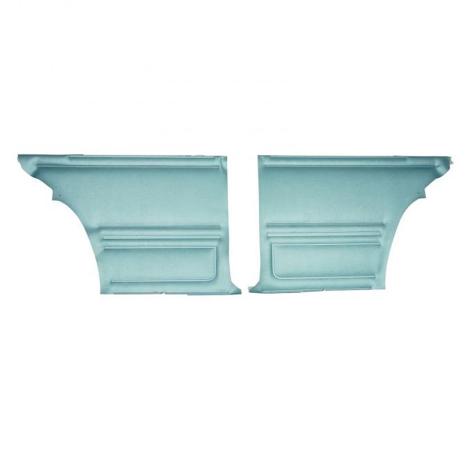 PUI Interiors 1967 Chevrolet Camaro Standard Hardtop Light Blue Rear Door Panels D202C