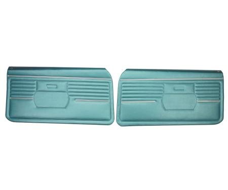 PUI Interiors 1968 Chevrolet Camaro Standard Pre-Assembled Medium Blue Front Door Panels PD212
