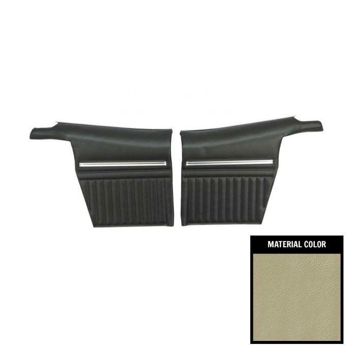 PUI Interiors 1969 Firebird Convertible Standard Pre-Assembled Parchment Rear Door Panels PD603V
