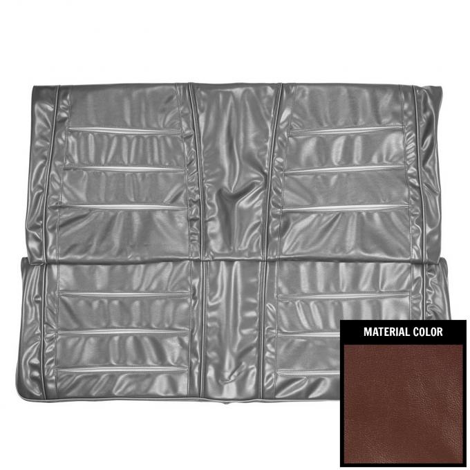 PUI Interiors 1968 Dodge Charger/RT Hardtop Metallic Red & Maroon Rear Bench Seat Cover 68KSA805C