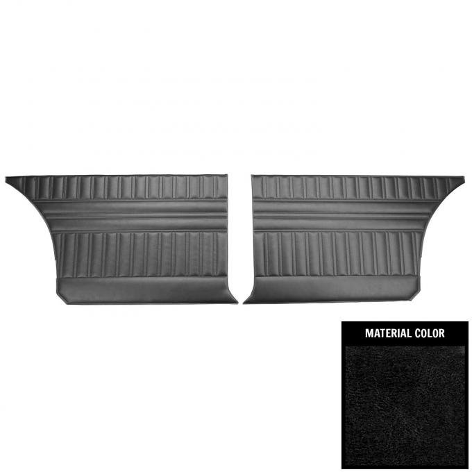 PUI Interiors 1968 Dodge Coronet 440/Superbee Hardtop Black Rear Door Panels 68KDHD10C