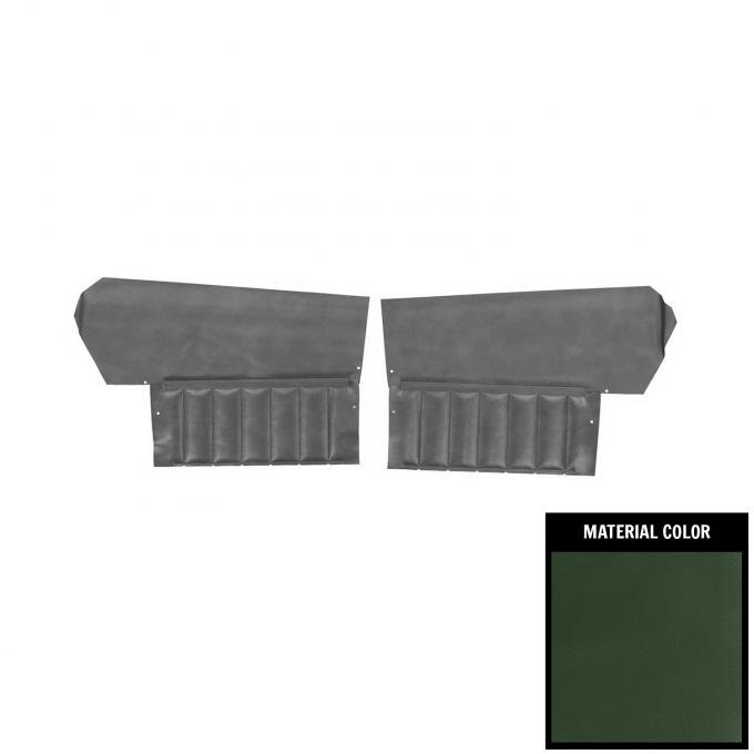 PUI Interiors 1971-1972 Buick Skylark/GS/350/Custom Convertible Dark Green Rear Door Panels 71UD25V