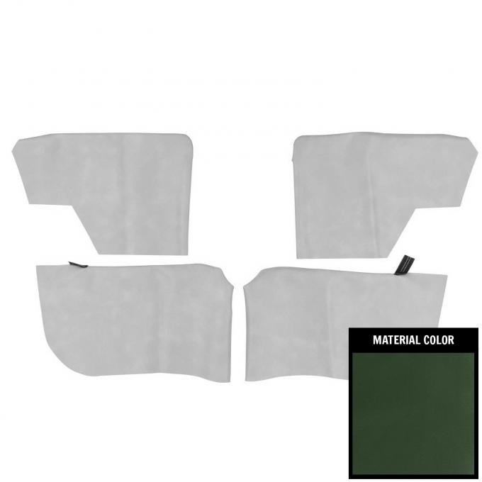 PUI Interiors 1972 Chevelle/GTO/Cutlass/Skylark Convertible Dark Green Rear Arm Rest Covers 68AR25