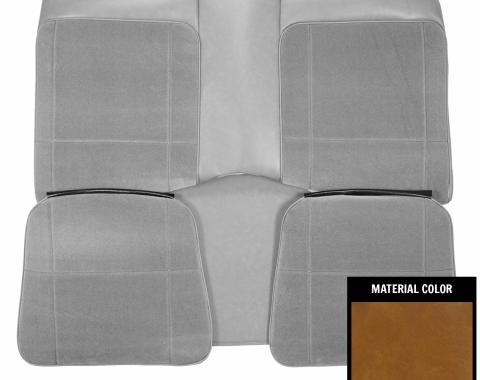 PUI Interiors 1979-80 Camaro Berlinetta Custom Cloth Hardtop Camel Rear Bench Seat Cover 79DSC48C