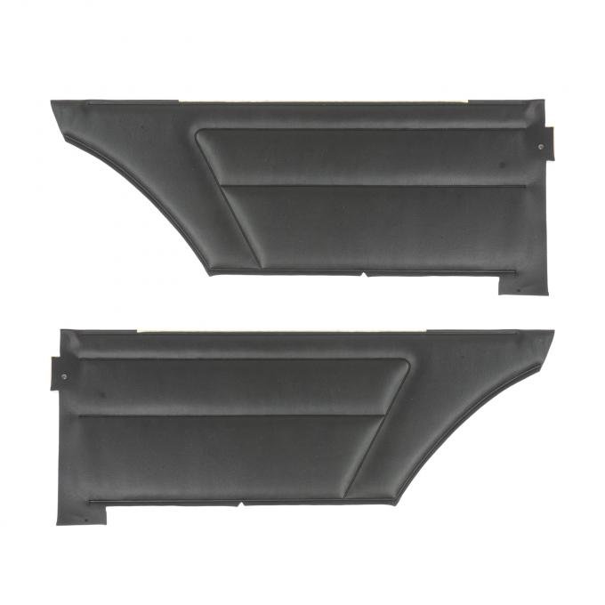 PUI Interiors 1967 Camaro/Firebird Hardtop Deluxe Black Rear Door Panels 67DD10C