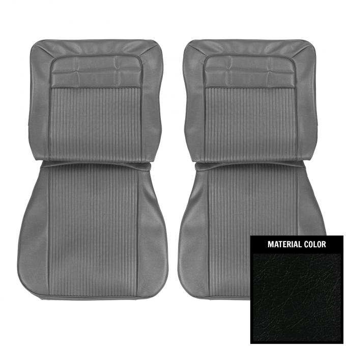 PUI Interiors 1962 Chevrolet Impala/SS Black Front Bucket Seat Covers 62BS55U