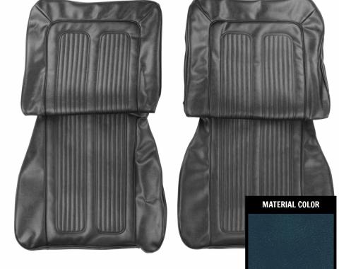 PUI Interiors 1964 Pontiac Grand Prix Dark Blue Front Bucket Seat Covers 64PS54U