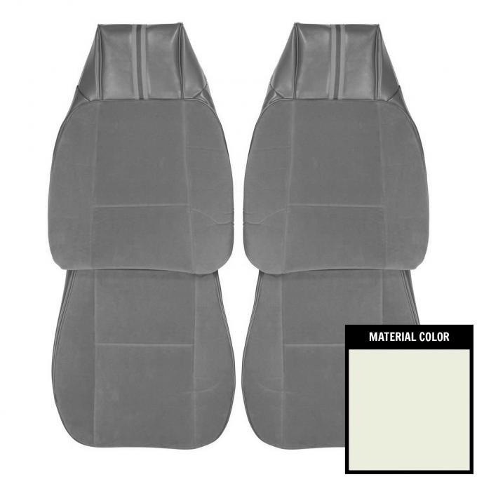 PUI Interiors 1980-81 Chevrolet Camaro Berlinetta Custom Cloth Oyster Front Bucket Seat Covers 80DSC81U