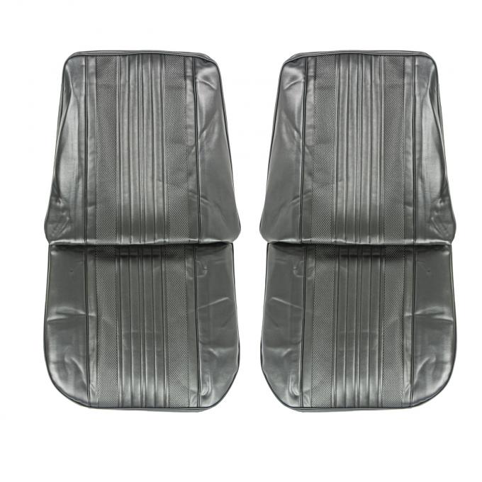 PUI Interiors 1970 Chevrolet Chevelle Black Front Bucket Seat Covers 70AS10U