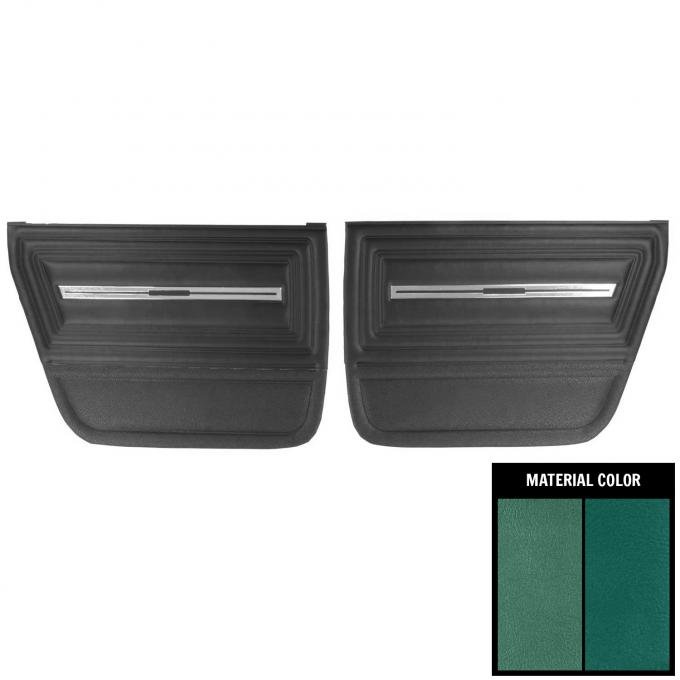 PUI Interiors 1966 Chevrolet Chevelle 4 Door Sedan/Wagon 2 Tone Aqua Rear Door Panels 66AD4D05S