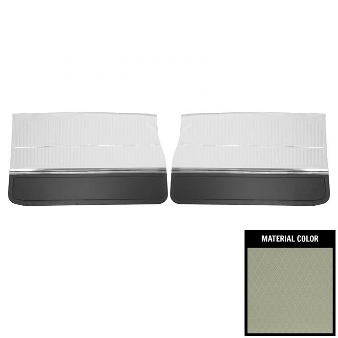 PUI Interiors 1969 Oldsmobile Cutlass Off-White/Black Front Door Panels 69CD40