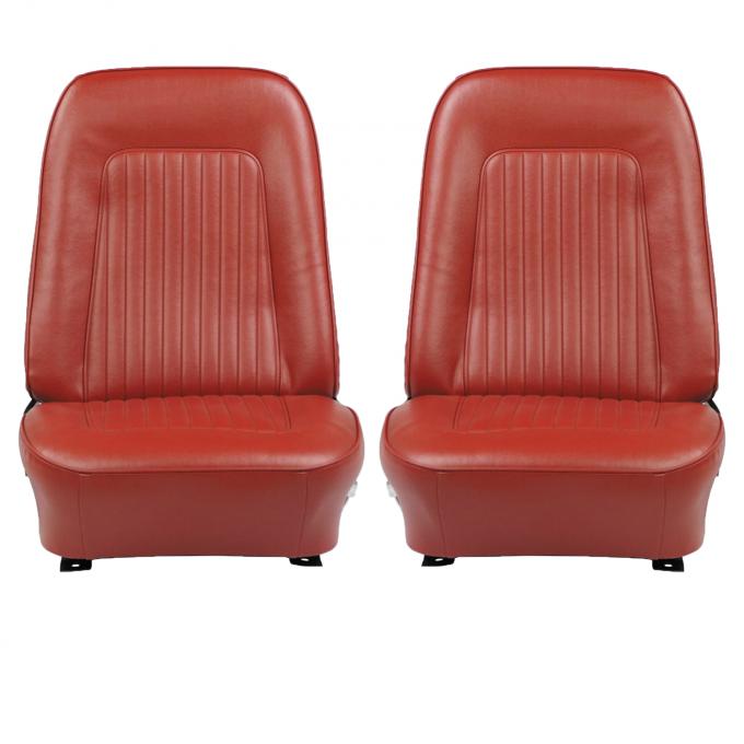 PUI Interiors 1967-68 Chevrolet Camaro Standard Red Front Bucket Seat Covers 67FS30U