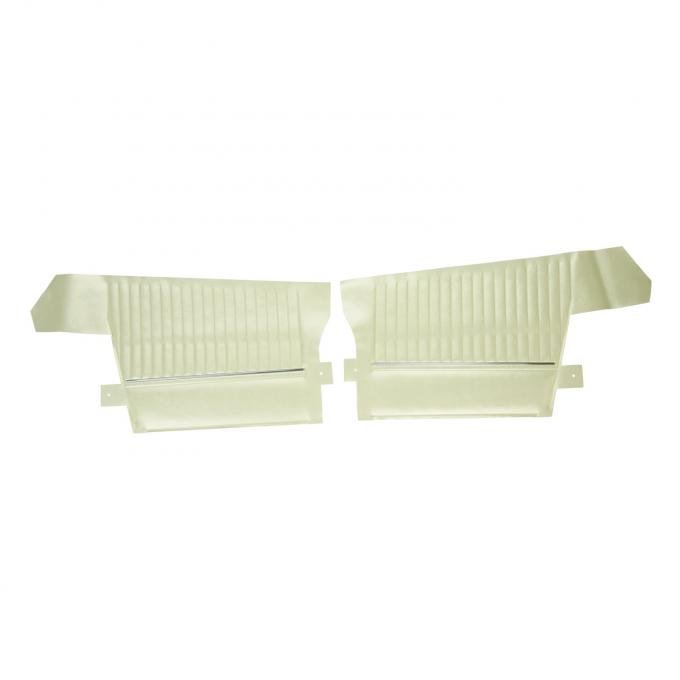 PUI Interiors 1967 Pontiac Parisienne Convertible Parchment/Black Rear Door Panels 67PDP27V