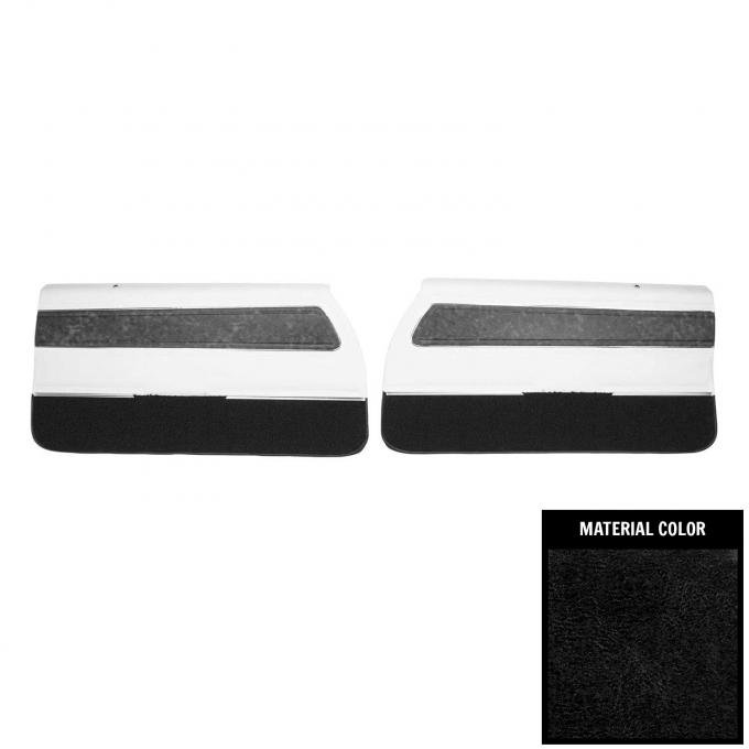 PUI Interiors 1970 Oldsmobile Cutlass "S" Pre-Assembled Black Front Door Panels 70CD102-P