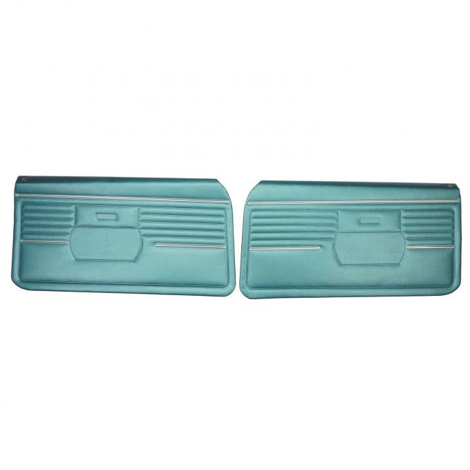 PUI Interiors 1968 Chevrolet Camaro Standard Pre-Assembled Medium Blue Front Door Panels PD212