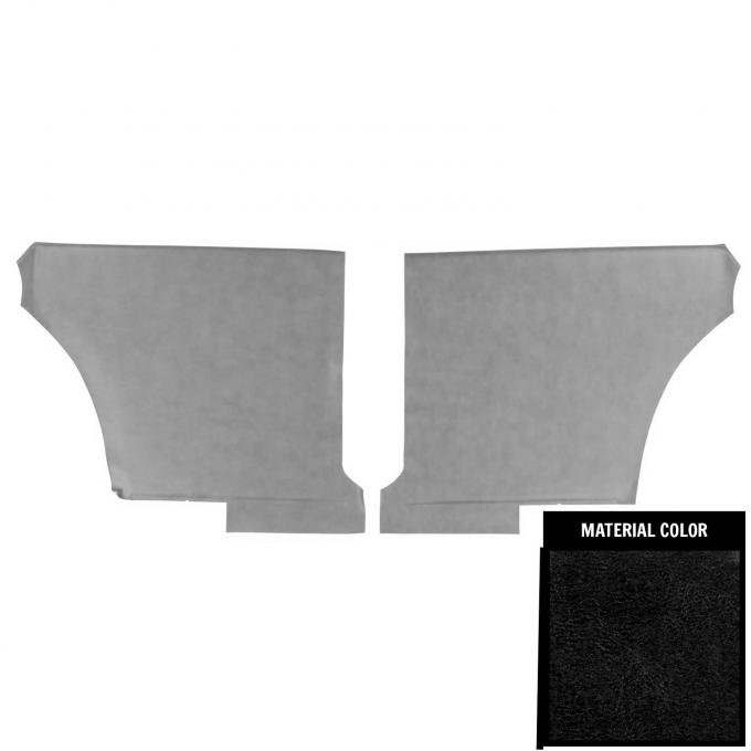 PUI Interiors 1968 Pontiac Firebird Hardtop Deluxe Black Rear Door Panels 68HD10C
