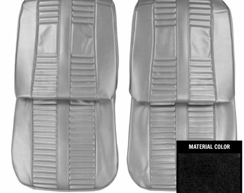 PUI Interiors 1966 Oldsmobile Cutlass Holiday Black Front Bucket Seat Covers 66CS10U