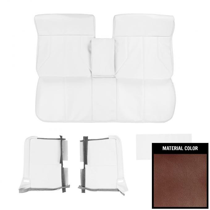 PUI Interiors 1967 Cadillac Deville Maroon Front Bench Seat W/Arm Rest Seat Cover 69QSD01B1